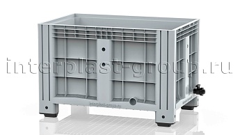 Контейнер iBox сплошной на ножках с краном серый в Сыктывкаре