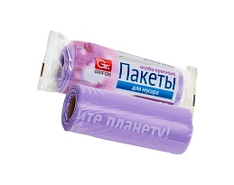 Мешки для мусора 35 л, ароматизированные, сиреневые, в рулоне 20 шт., ПНД, 12 мкм, 560х530 мм, GRIFON Полевые Цветы, 100-034 в Сыктывкаре