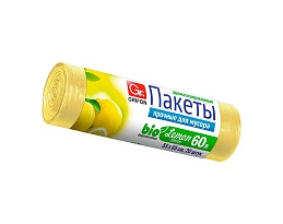 Мешки для мусора 60 л, ароматизированные, Лимон, желтые, в рулоне 20 шт., ПНД, 9 мкм, 650х550 мм, GRIFON Aroma, 101-023 Li в Сыктывкаре