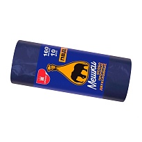 Мешки для мусора 160 л, синие, рулон 10 шт., ПВД, 35 мкм, 1100х900 мм, Уфа Пак, МВ1755 (МВ 160-10ср) в Сыктывкаре