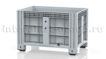 Контейнер iBox сплошной на ножках с пробкой 1 дюйм серый в Сыктывкаре