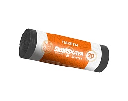 Мешки для мусора 20 л, черные, в рулоне 25 шт., ПНД, 6 мкм, 420х450 мм, SIBIRSKAYA, 101-001 S в Сыктывкаре