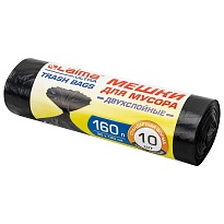 Мешки для мусора 160 л, черные, в рулоне 10 шт., ПВД, 30 мкм, 1200х900 мм, LAIMA ULTRA, 607694 в Сыктывкаре