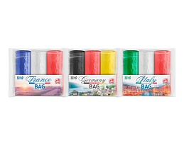 Мешки для мусора 30 л, ассорти, в рулоне 20 шт., ПНД, 9 мкм, 600х500 мм, GRIFON Триколор, 101-024 в Сыктывкаре