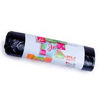 Мешки для мусора 60 л, черные, в рулоне 20 шт., ПНД, 7 мкм, 700х600 мм, Концепция Быта ЭкоДом, 601349 в Сыктывкаре