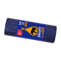 Мешки для мусора 240 л, синие, рулон 10 шт., ПВД 36 мкм, 1350х900 мм, Уфа Пак, МВ1854 (МВ 240-10с) в Сыктывкаре
