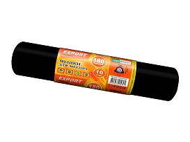 Мешки для мусора 180 л, ароматизированные, черные, в рулоне 10 шт., ПВД, 80 мкм, 1100х930 мм, EXPORT, exp18010142 в Сыктывкаре