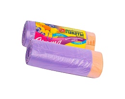 Мешки для мусора 35 л, ароматизированные, Лаванда, сиреневые, в рулоне 10 шт., ПНД, 12 мкм, 560х530 мм, GRIFON Aroma, 101-080 La в Сыктывкаре