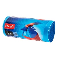 Мешки для мусора 35 л, с ушками, синие, в рулоне 30 шт., ПНД, 10,5 мкм, 640х500 мм, PACLAN Multitop, 600819 в Сыктывкаре