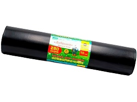 Мешки для мусора 280 л, ароматизированные, черные, в рулоне 10 шт., ПВД 110 мкм, 1400х930 мм, Добрыня, Dob28010black в Сыктывкаре