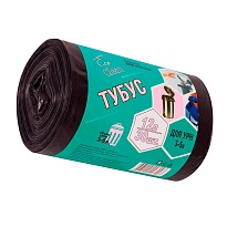 Мешки для мусора 12 л, черные, в рулоне 30 шт., ПНД, 6 мкм, 550х320 мм, Концепция Быта Tubus, 604936 в Сыктывкаре