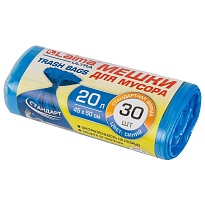 Мешки для мусора 20 л, синие, в рулоне 30 шт., ПНД, 8 мкм, 500х450 мм, LAIMA, 607682 в Сыктывкаре Мешки для мусора 20 л, синие, в рулоне 30 шт., ПНД, 8 мкм, 500х450 мм, LAIMA, 607682 в Сыктывкаре