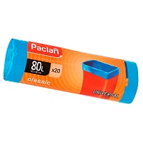 Мешки для мусора 80 л, синие, в рулоне 20 шт., ПНД, 12 мкм, 900х700 мм, PACLAN Classic, 606335 в Сыктывкаре