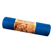 Мешки для мусора 100 л, с завязками, синие, в рулоне 10 шт., ПВД, 40 мкм, 840х670 мм, Концепция Быта Vitalux, 604933 в Сыктывкаре