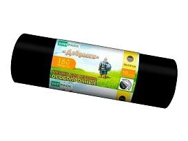 Мешки для мусора 180 л, ароматизированные, черные, в рулоне 10 шт., ПВД, 100 мкм, 1100х930 мм, Добрыня, Dob18010black в Сыктывкаре Мешки для мусора 180 л, ароматизированные, черные, в рулоне 10 шт., ПВД, 100 мкм, 1100х930 мм, Добрыня, Dob18010black в Сыктывкаре